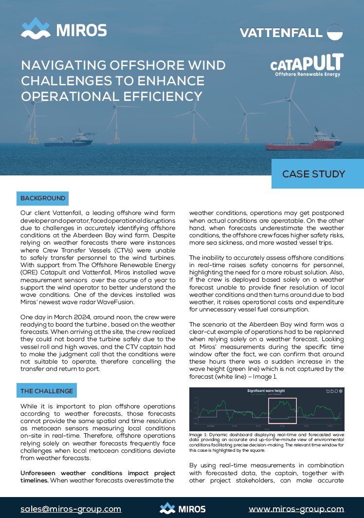 Case Study - Navigating OW Challenges - Vattenfall_ORE Catapult